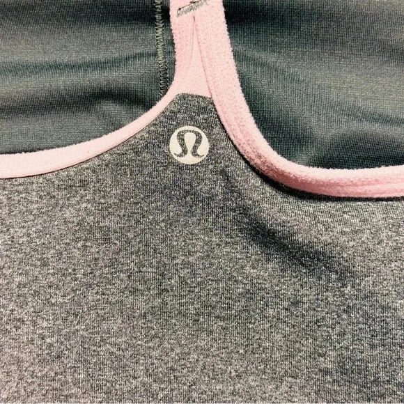 Lululemon Power Y Tank *Luon, Heathered Black / Mauvelous- Size 6 - Picture 8 of 8